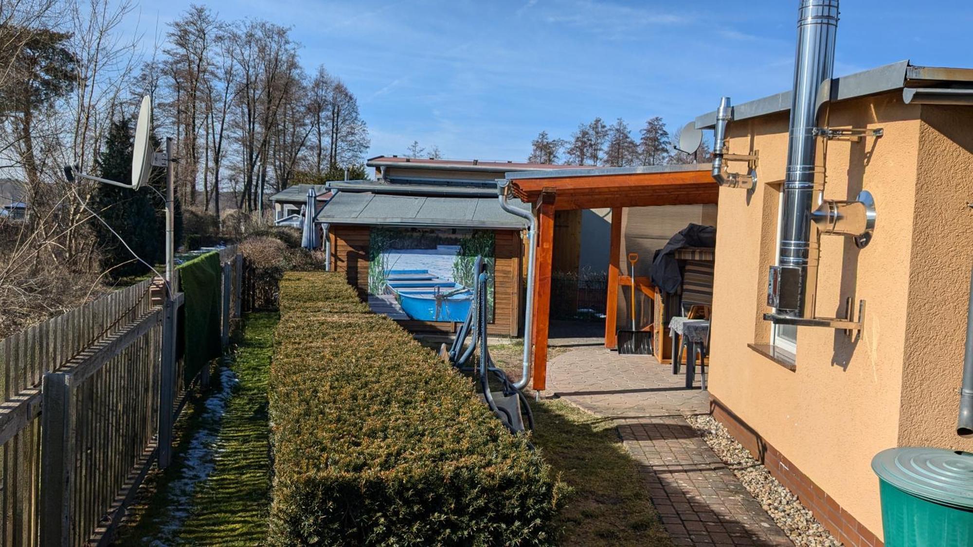 Spreewaldhaeuser Golinski Mit Kamin Am Neuendorfer See Alt Schadow Bagian luar foto
