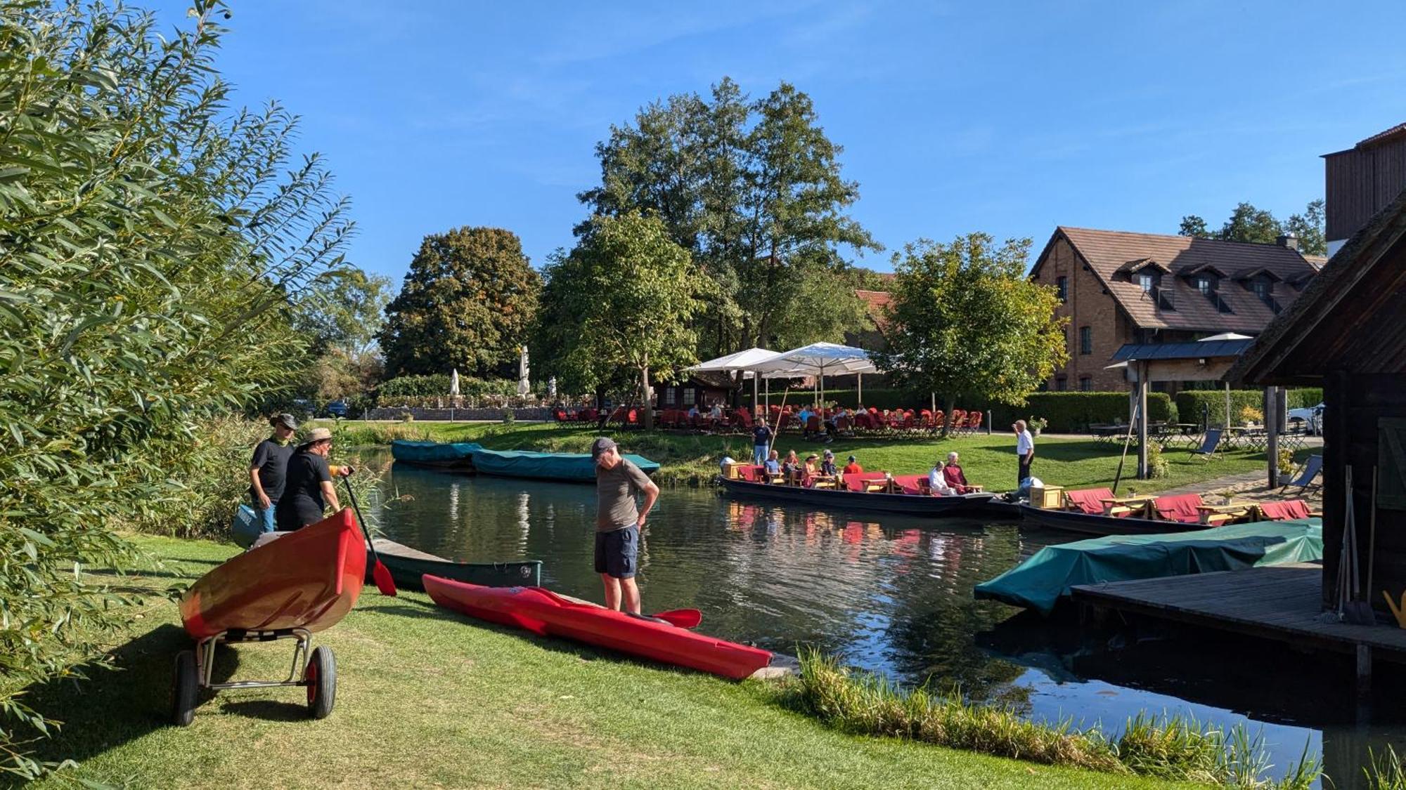 Spreewaldhaeuser Golinski Mit Kamin Am Neuendorfer See Alt Schadow Bagian luar foto
